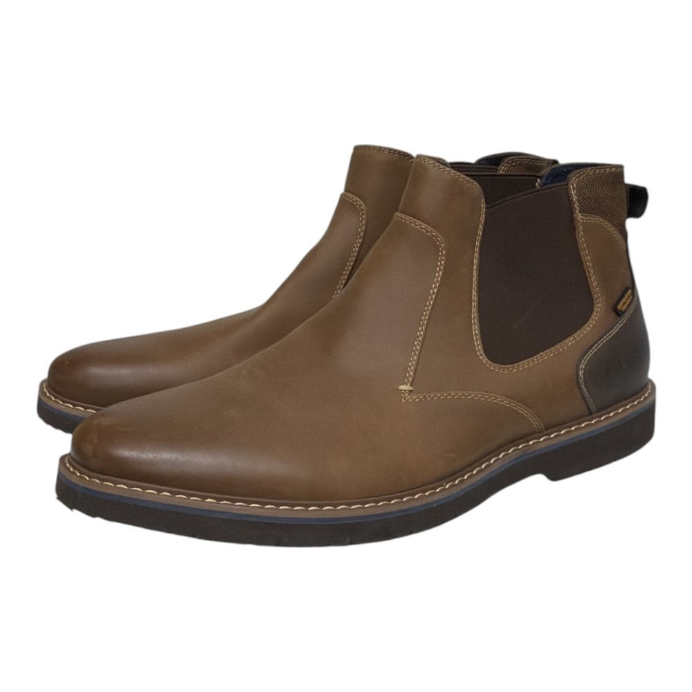 Nunn Bush Delton Men's Chelsea Boot Round Toe Brown Size 12M NWT
